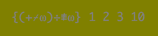 APL code
